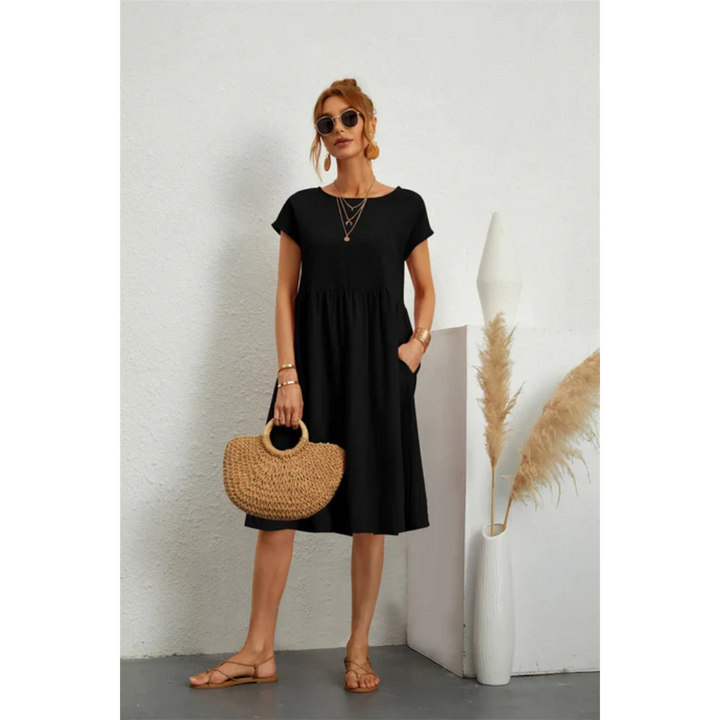 Bianca | Women’s Stylish Short Sleeve Summer Midi Dress