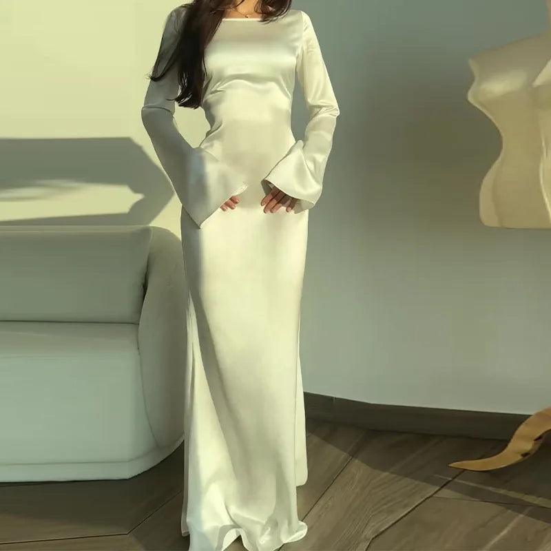 Elena | Women’s Long-Sleeve Winter Maxi Dress