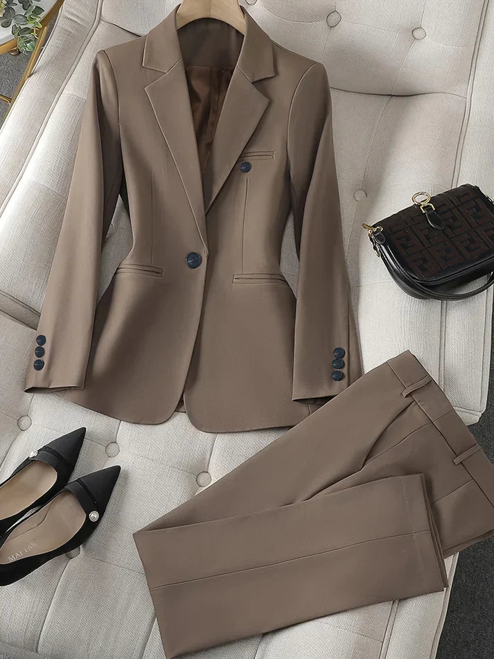 Elise | Tailored Two-Piece Blazer And Trousers Set For Women