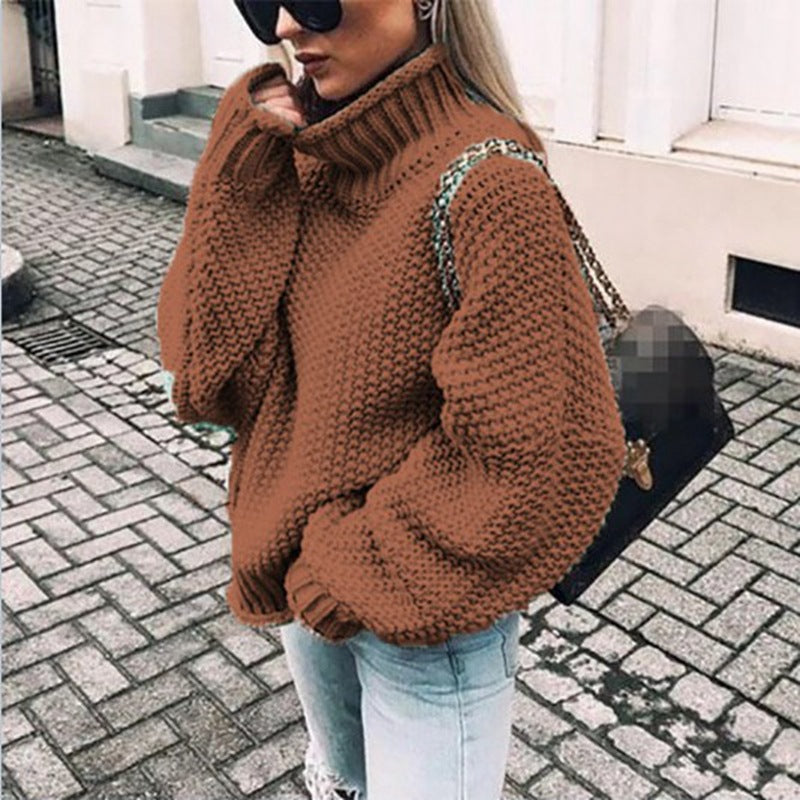 EMMA | Women’s Oversized Chunky Knit Turtleneck Sweater