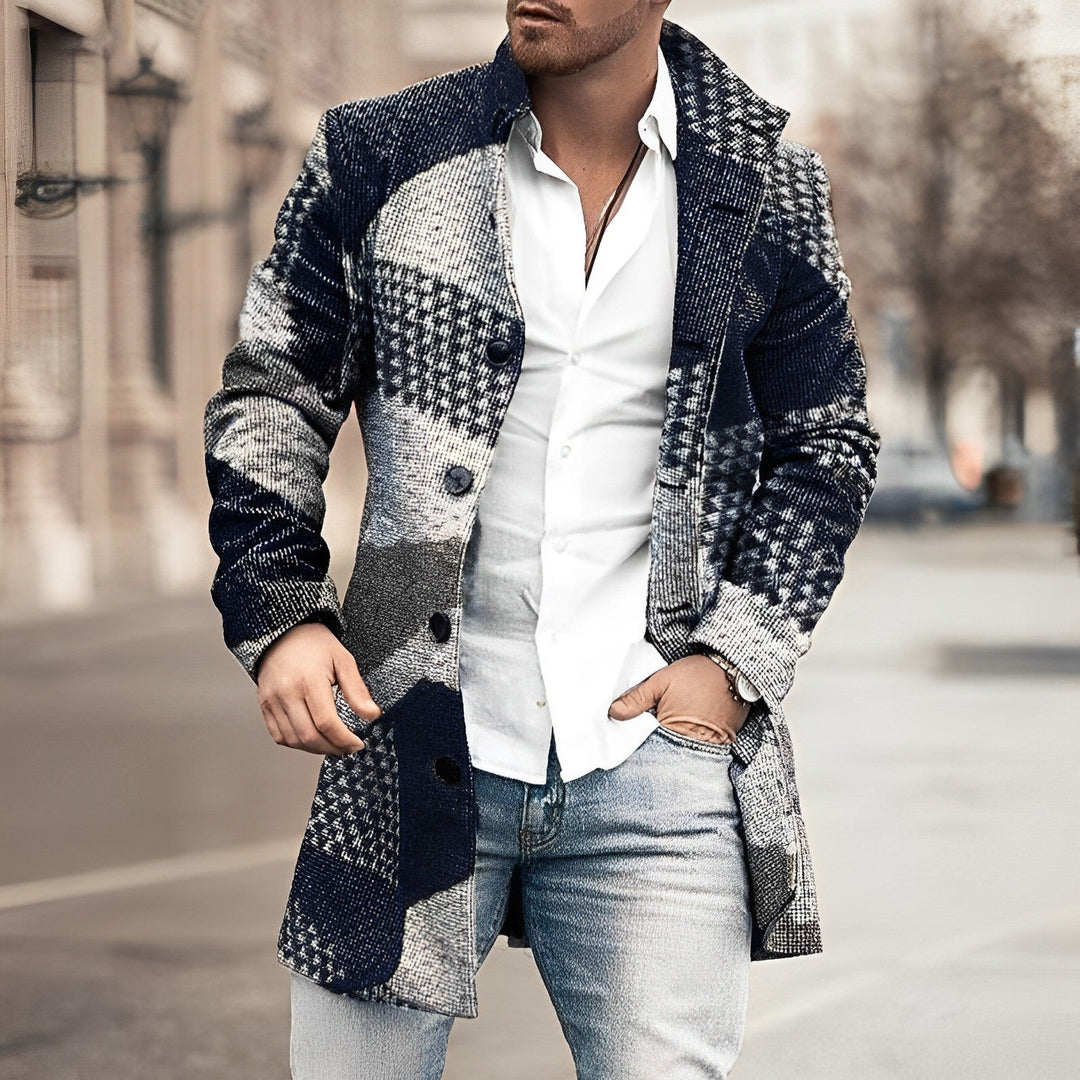 Owen | Stylish Long Button-Up Men’s Coat
