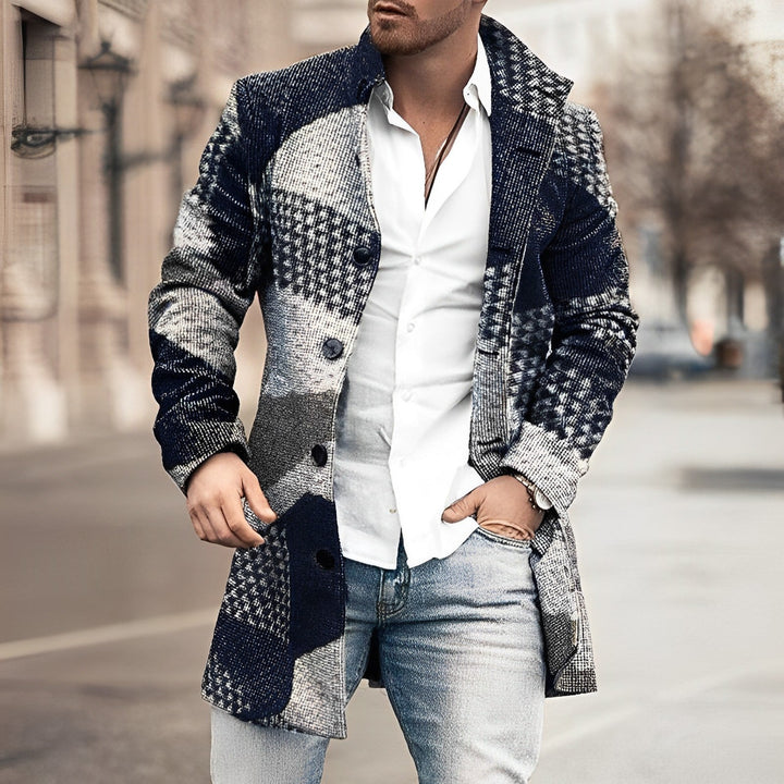 Owen | Stylish Long Button-Up Men’s Coat