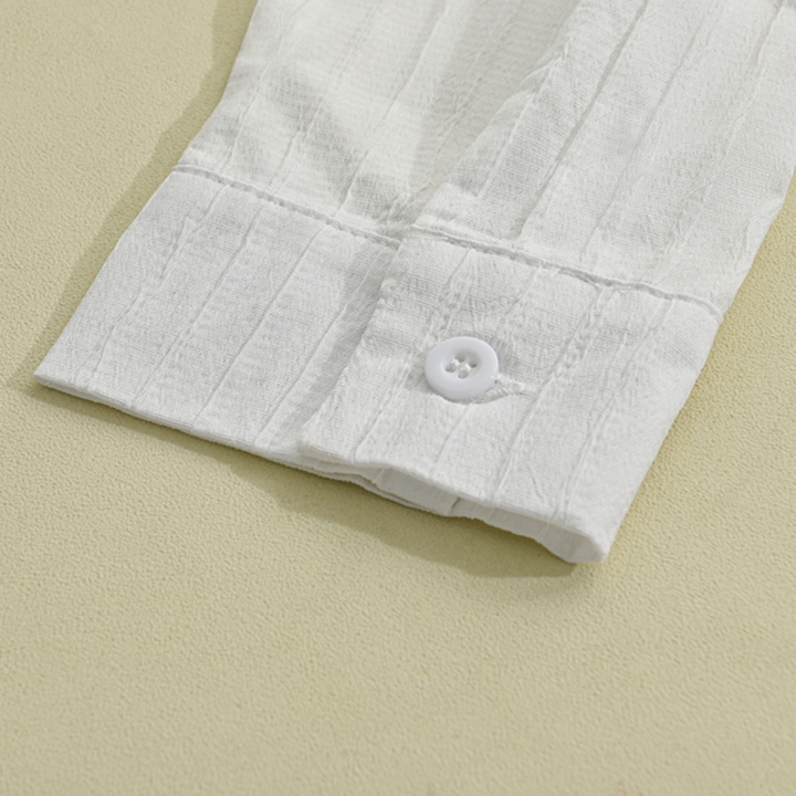 Arden | Men’s Slim Fit Textured Stripe Lapel Shirt