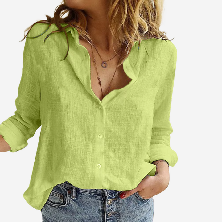 Elara | Breathable Linen Everyday Blouse For Women