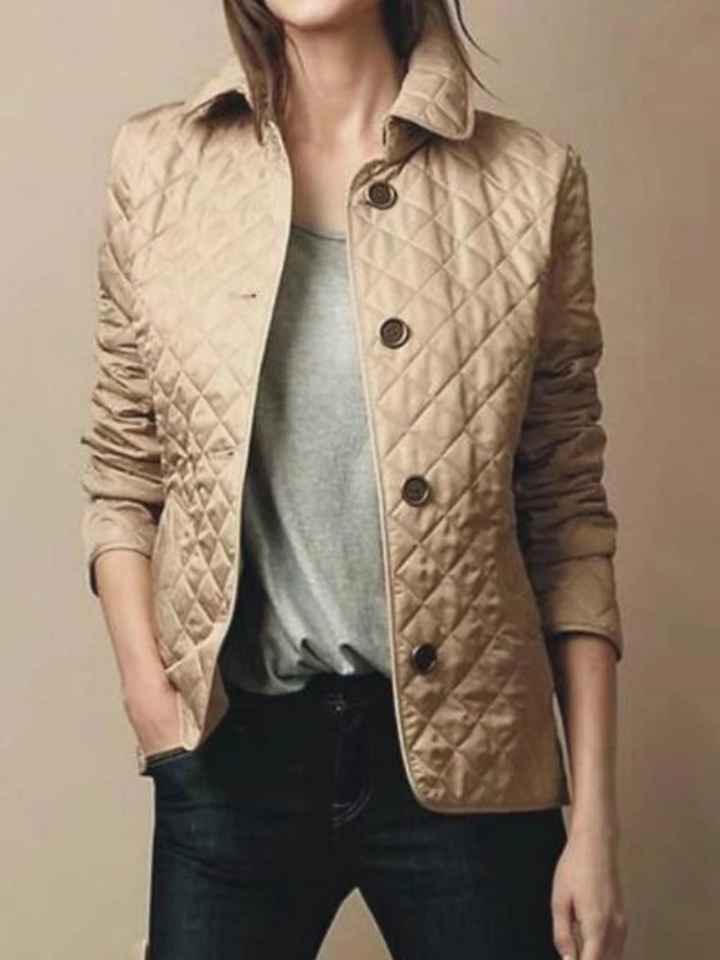 Elise | Relaxed Quilted Women’s Jacket with Classic Fold-Down Collar
