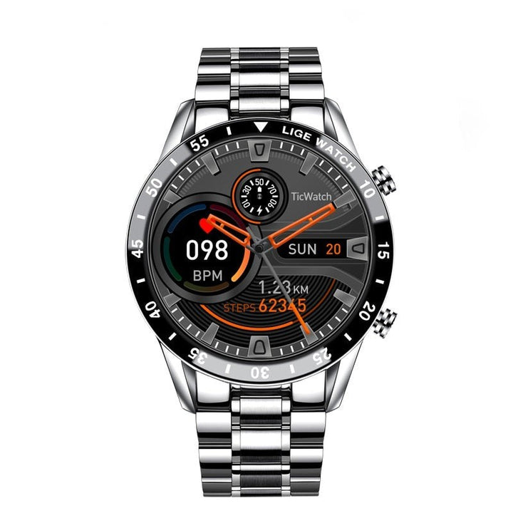4G smartwatch with a metal band and on-screen keypad - product photo 5