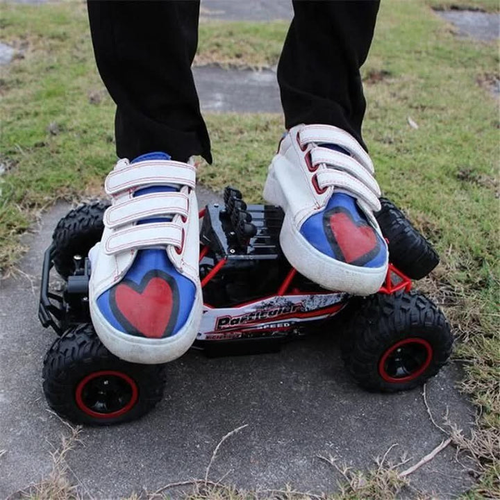 Rugged 4x4 remote control monster truck with large rubber tires - product photo 10