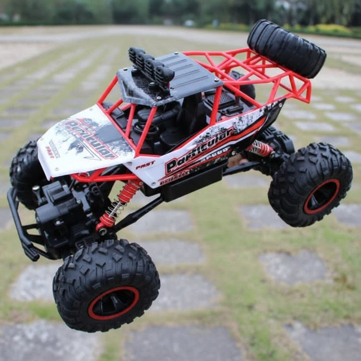 Rugged 4x4 remote control monster truck with large rubber tires - product photo 5