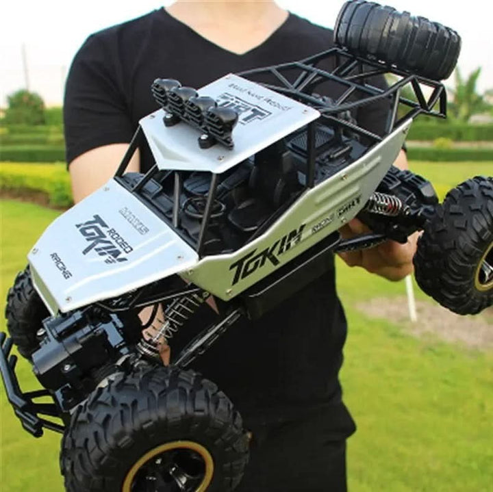 Rugged 4x4 remote control monster truck with large rubber tires - product photo 8
