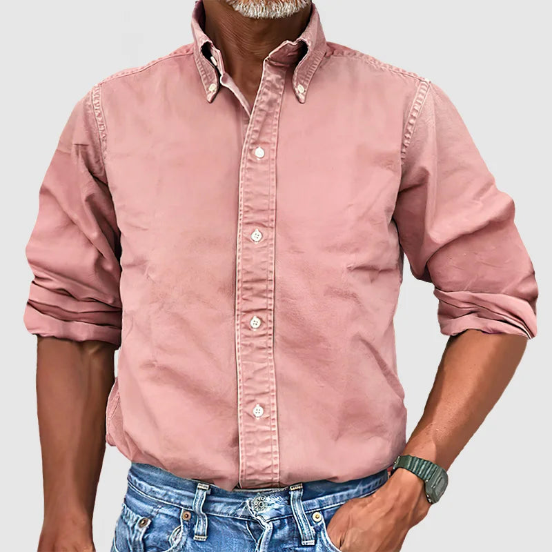 Lucas | Long-Sleeve Men’s Button-Down Collar Shirt