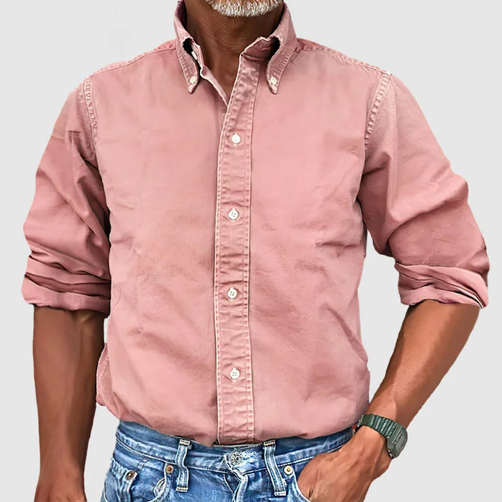 Lucas | Long-Sleeve Men’s Button-Down Collar Shirt