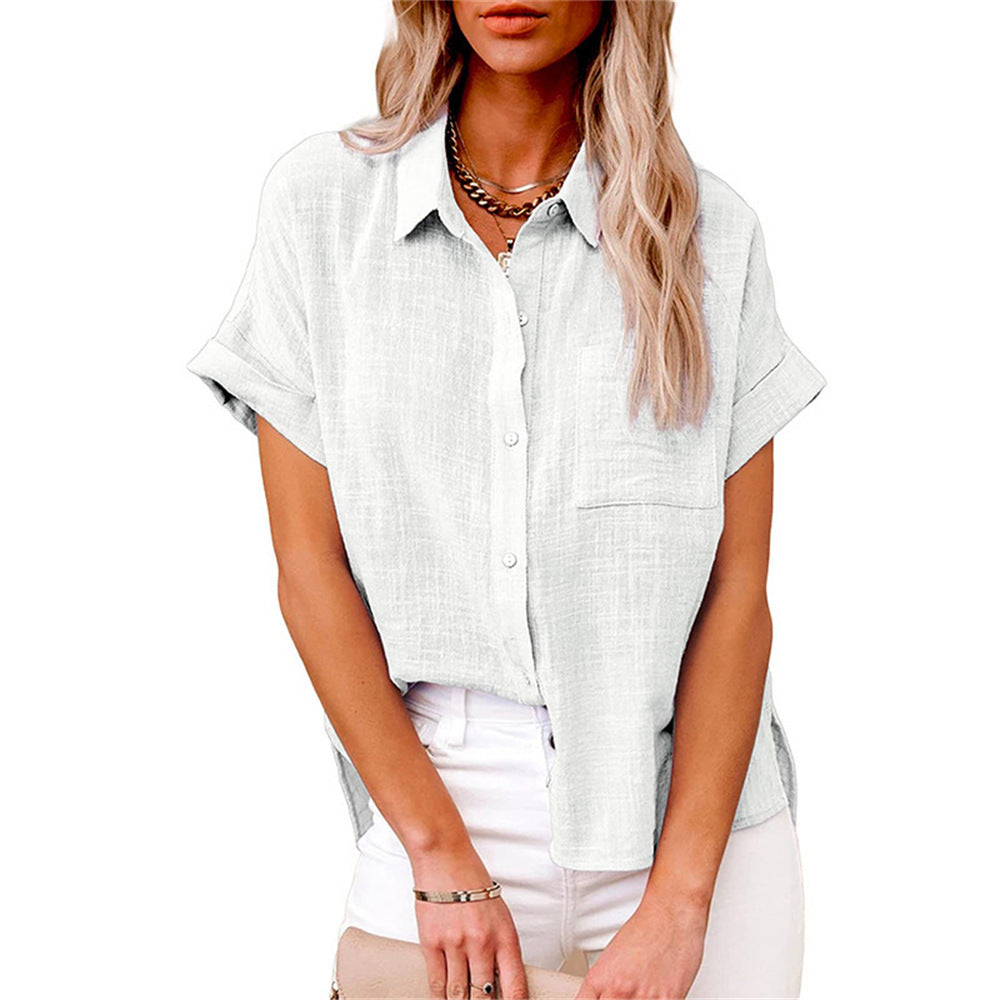 Harriet | Relaxed Short-Sleeve Button-Down Shirt For Women