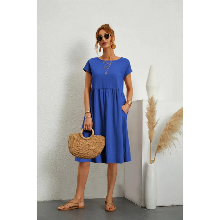 Bianca | Women’s Stylish Short Sleeve Summer Midi Dress