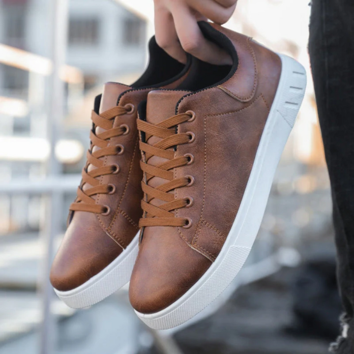 Noah | Premium Urban Leather Lace-Up Sneakers