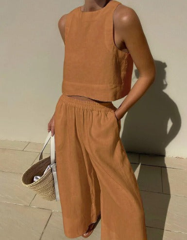 Sienna | Women’s Relaxed Fit Top and Wide-Leg Trousers Set