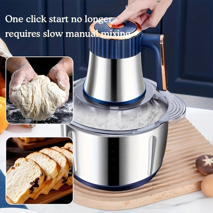 Stainless steel food processor with six blades - product photo 5