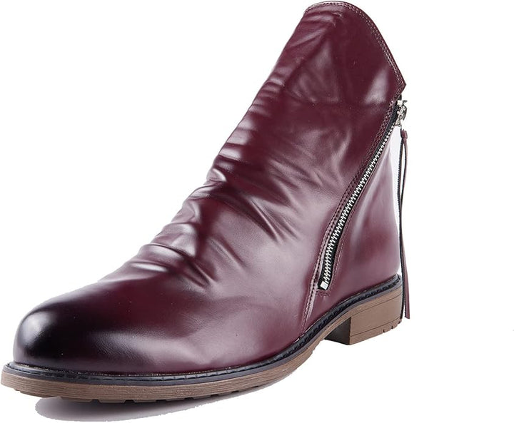 Oliver | Modern Side-Zip Ankle Boots With Comfortable Low Heel For Men