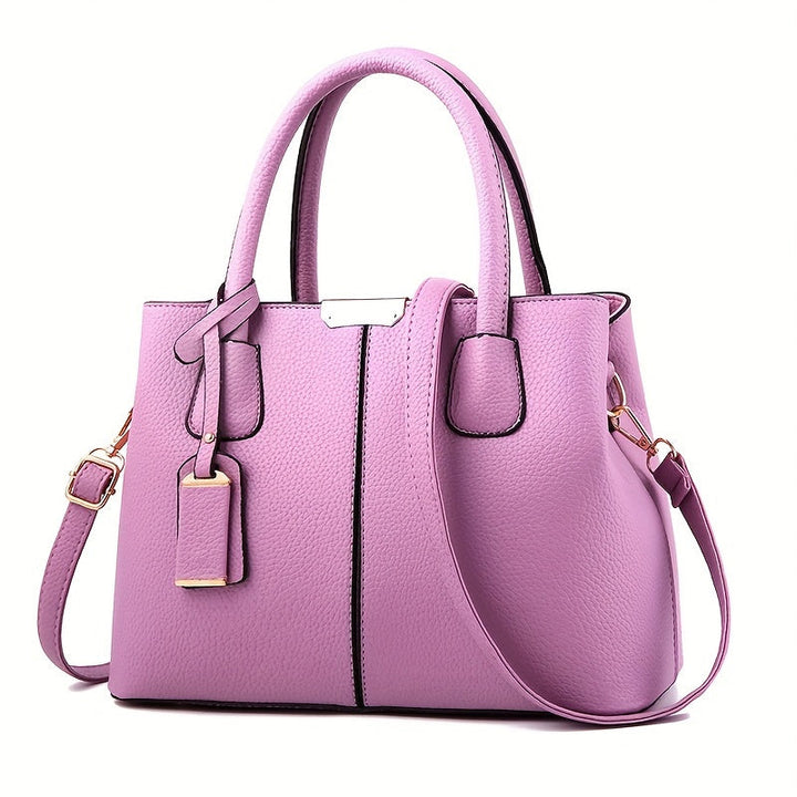 Amelia | Structured Leather Women’s Tote Handbag With Crossbody Strap