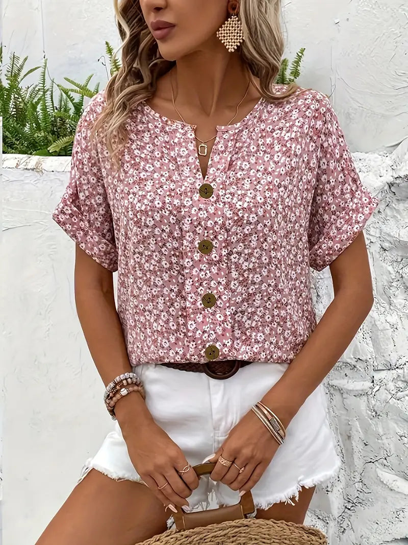 Verna | Chic Floral Print Blouse For Women