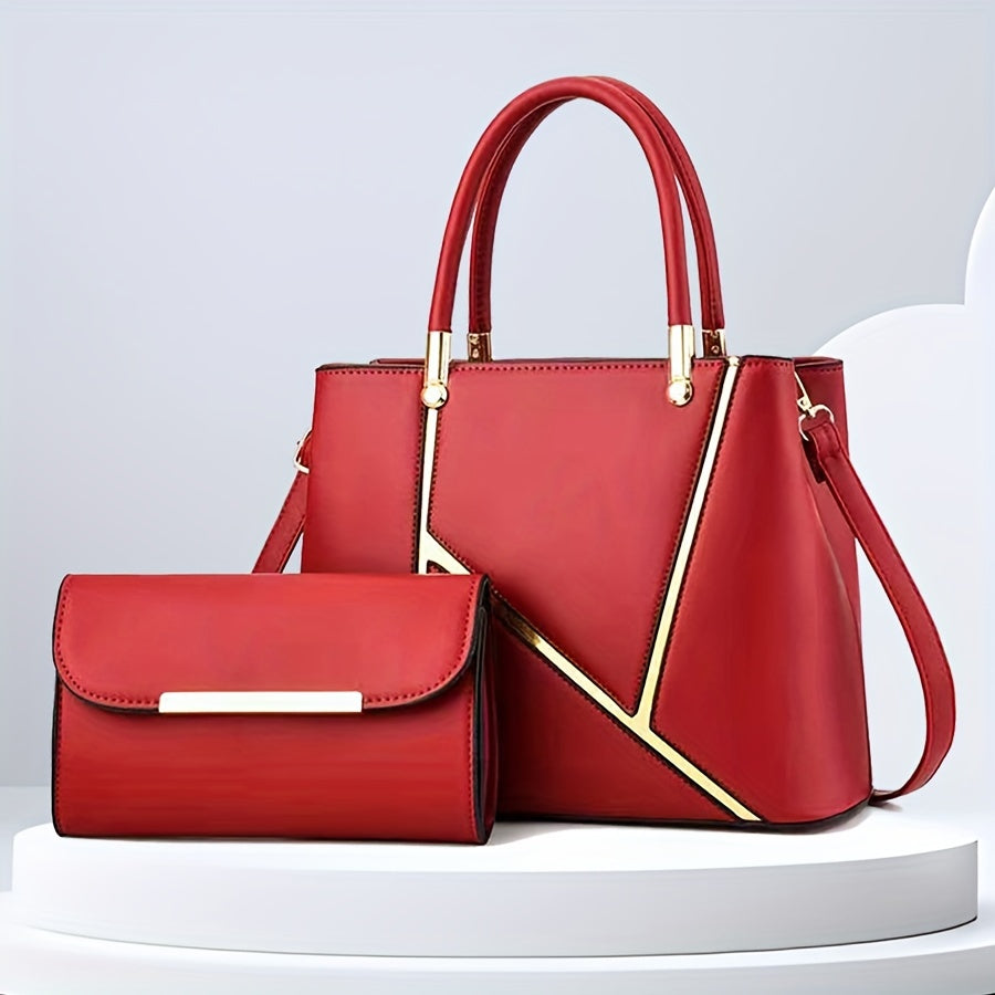 Luna | Elegant 2-Piece Women’s Handbag Set With Top Handle And Clutch
