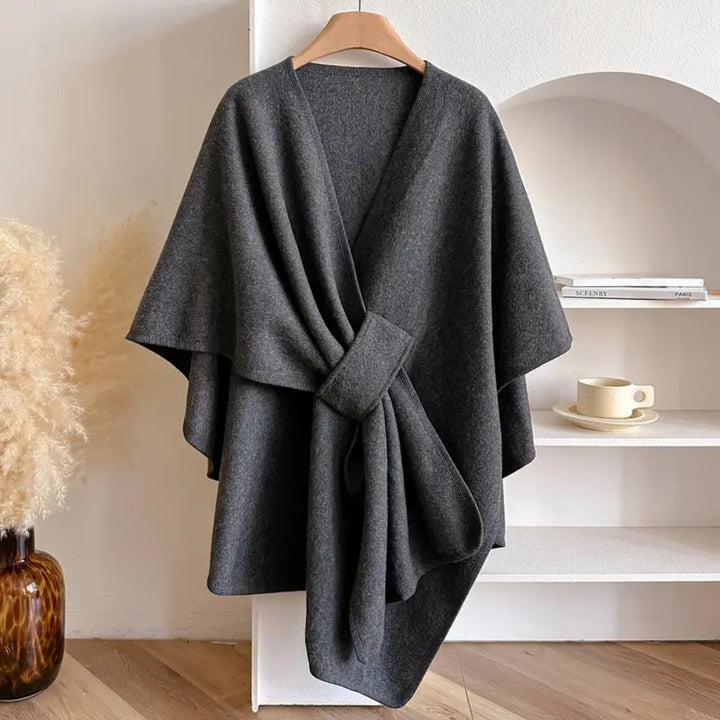 Elise | Elegant Wind-Shield Shawl Collar Coat for Women