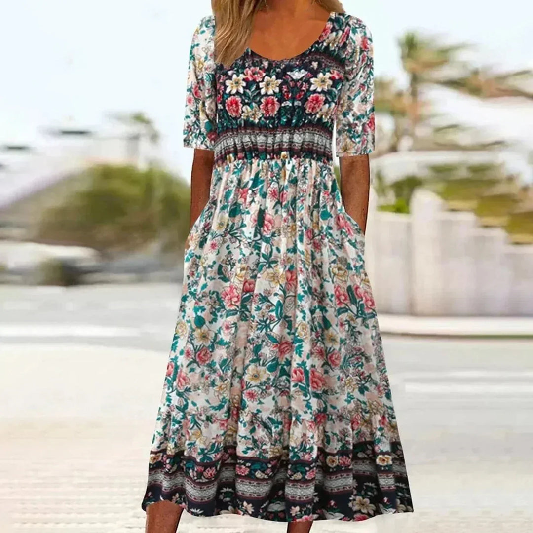 Marigold | Effortless Boho Tiered Midi Dress For Women