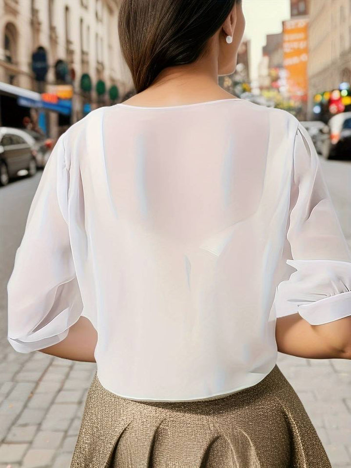 Marielle | Women’s Airy Open-Front Blouse