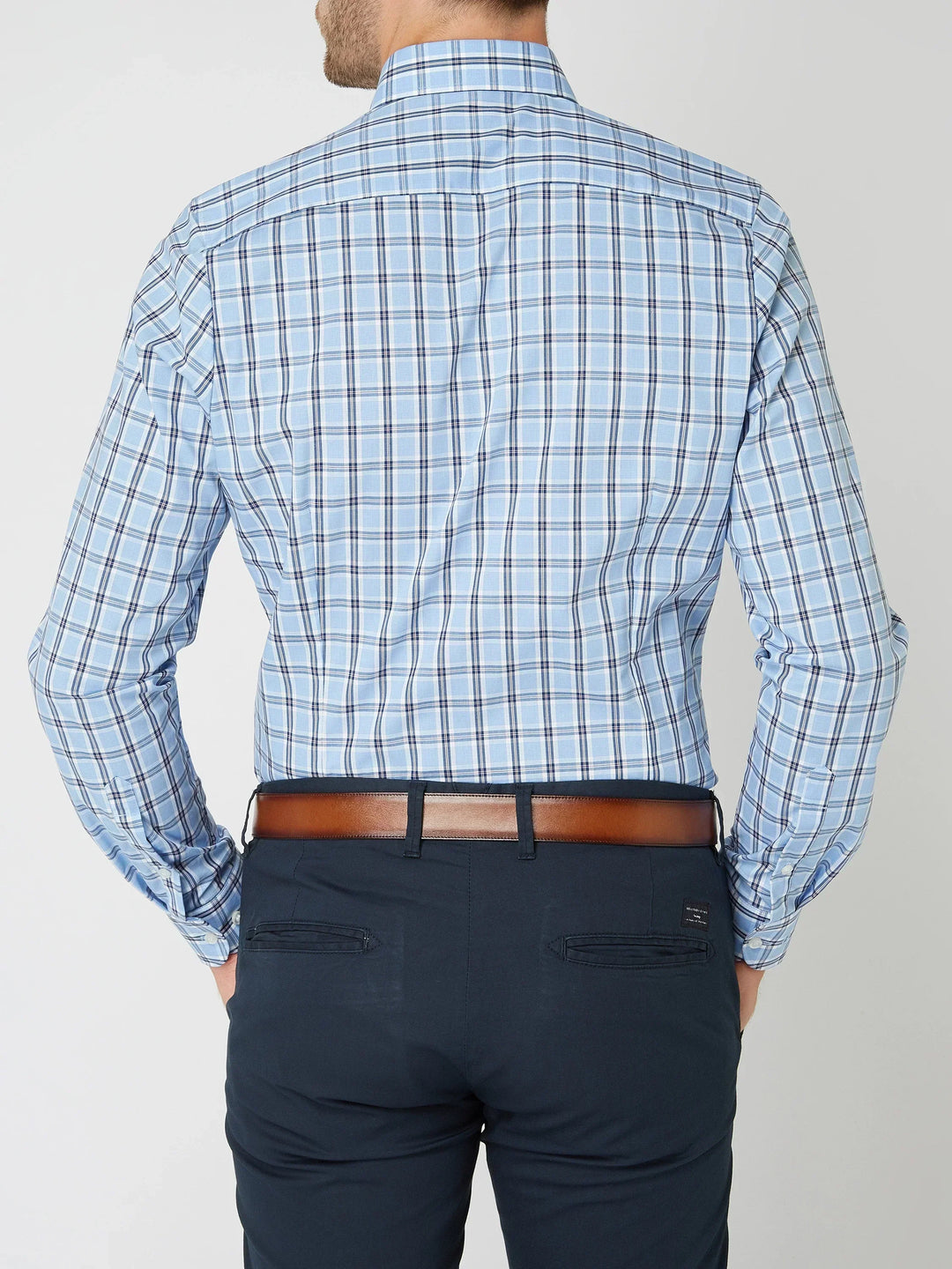 SAMUEL | Men’s Long Sleeve Plaid Shirt With Button-Down Collar