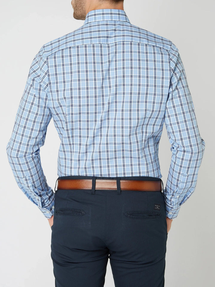 SAMUEL | Men’s Long Sleeve Plaid Shirt With Button-Down Collar