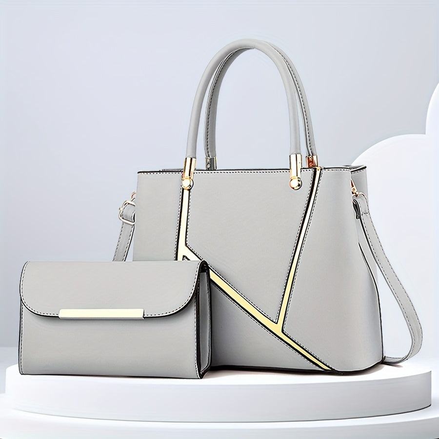 Luna | Elegant 2-Piece Women’s Handbag Set With Top Handle And Clutch