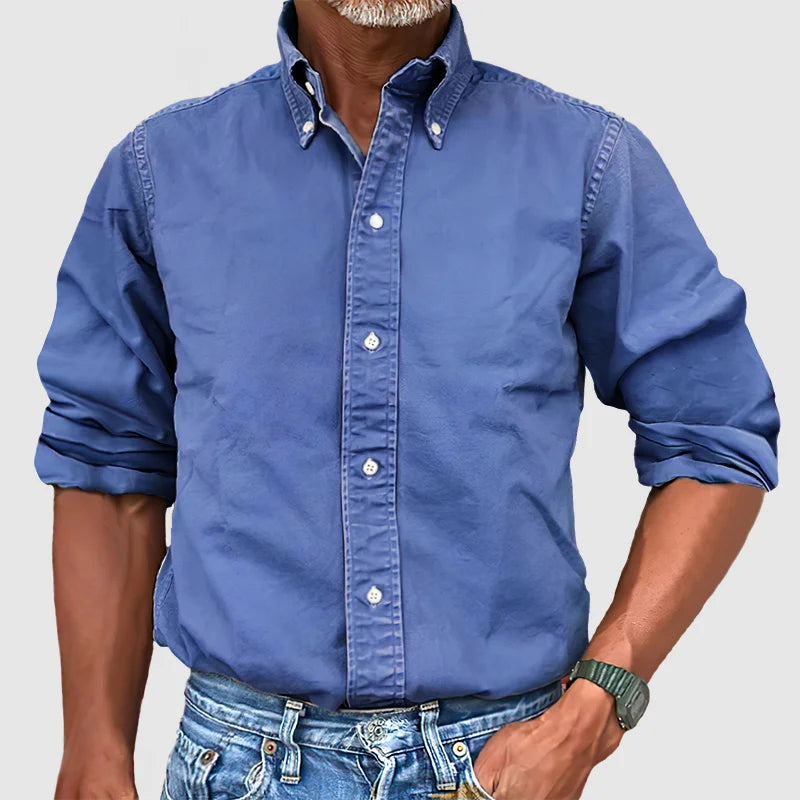 Lucas | Long-Sleeve Men’s Button-Down Collar Shirt