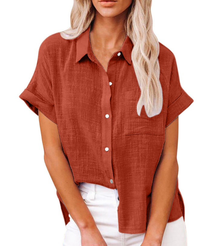 Harriet | Relaxed Short-Sleeve Button-Down Shirt For Women