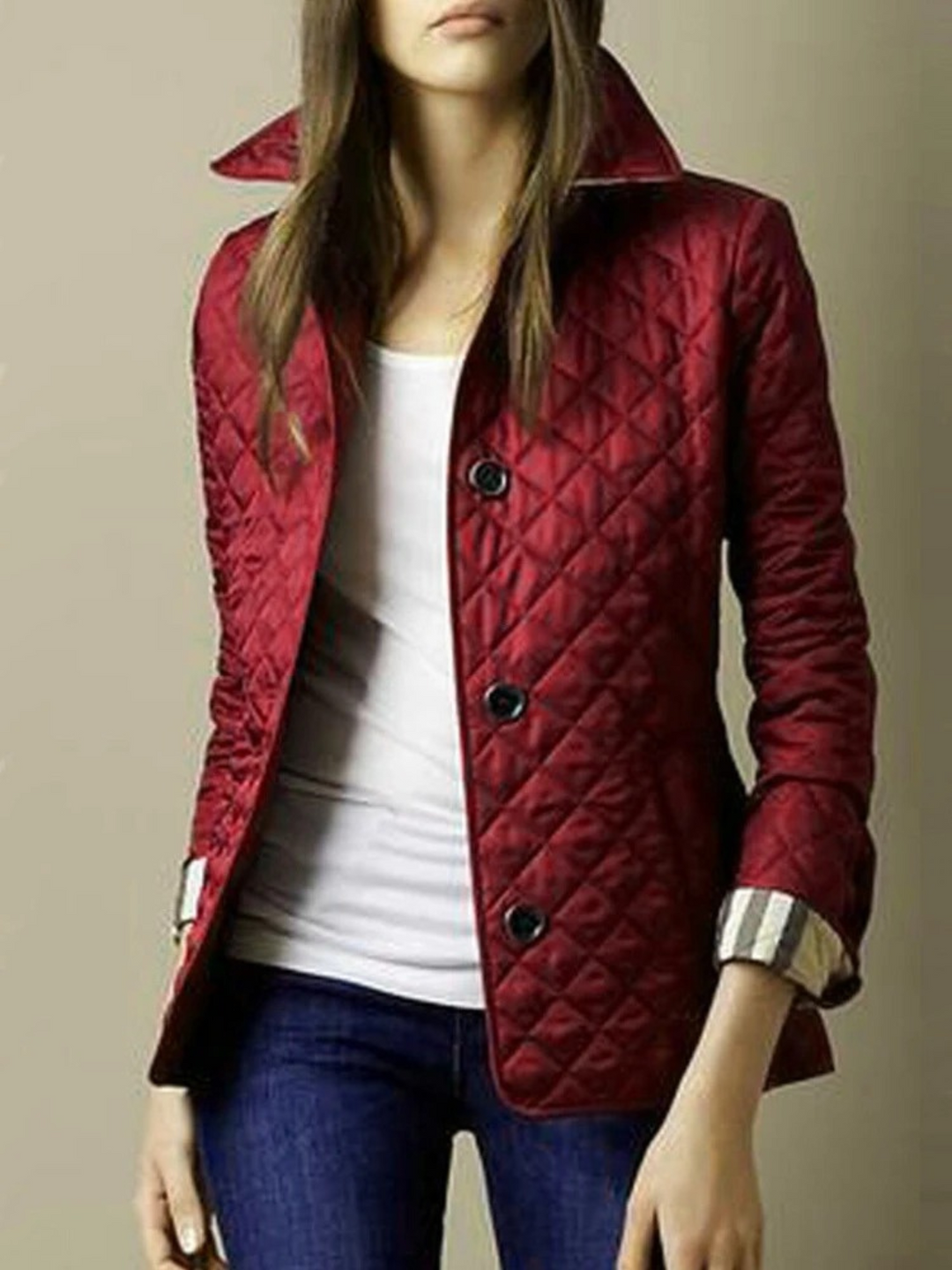 Elise | Relaxed Quilted Women’s Jacket with Classic Fold-Down Collar