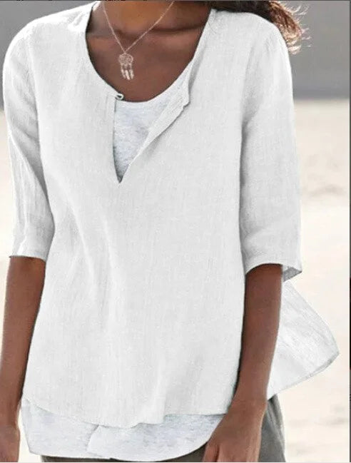 Megan | Women’s Casual Layered Summer Blouse