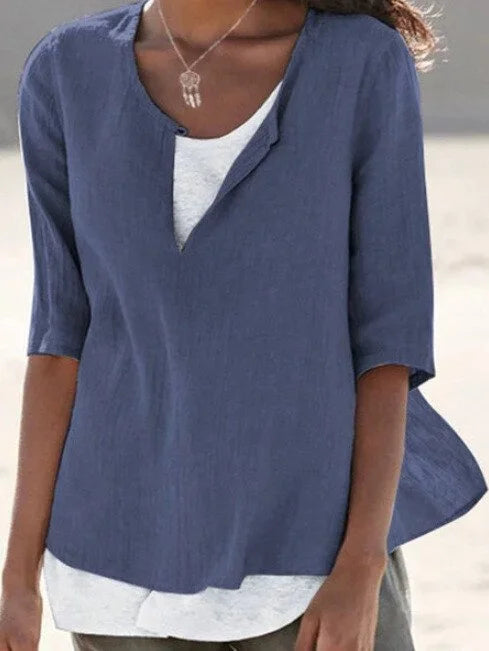 Megan | Women’s Casual Layered Summer Blouse