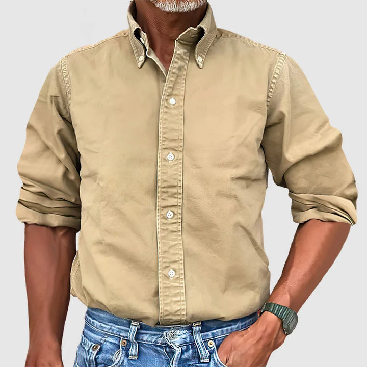 Lucas | Long-Sleeve Men’s Button-Down Collar Shirt