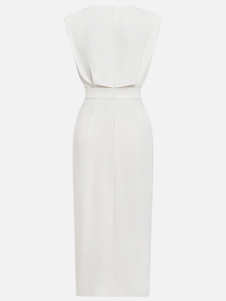 Cordelia | Elegant Sleeveless Side-Button Midi Dress For Women