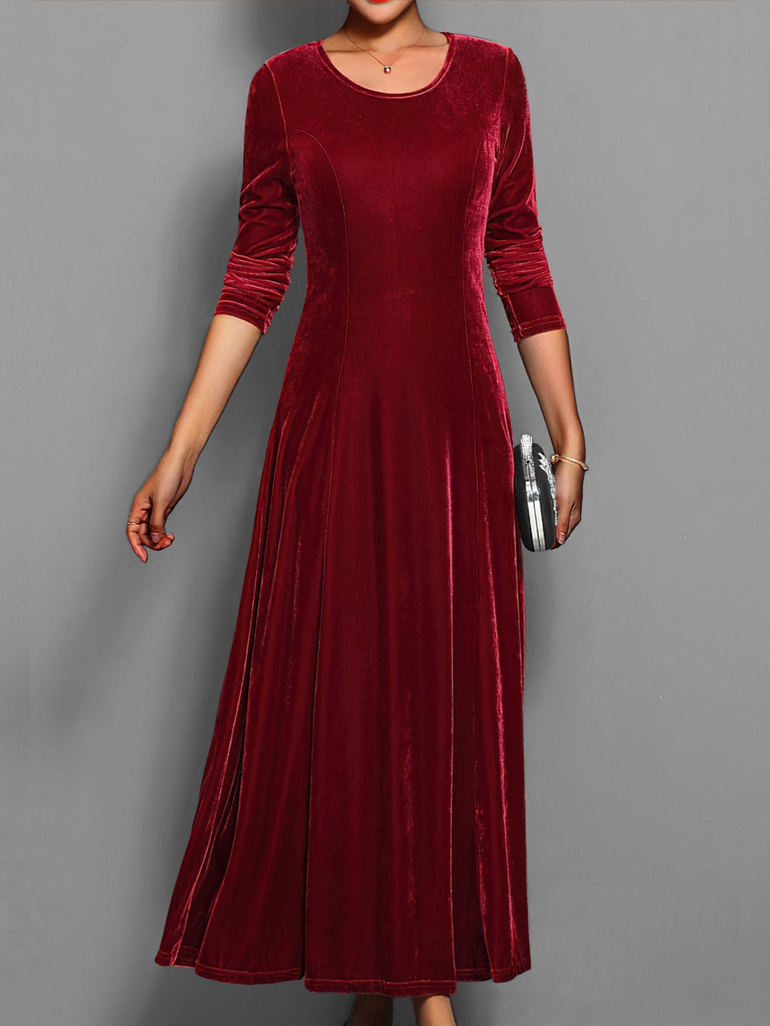 Elara | Elegant Long-Sleeve Evening Dress for Women