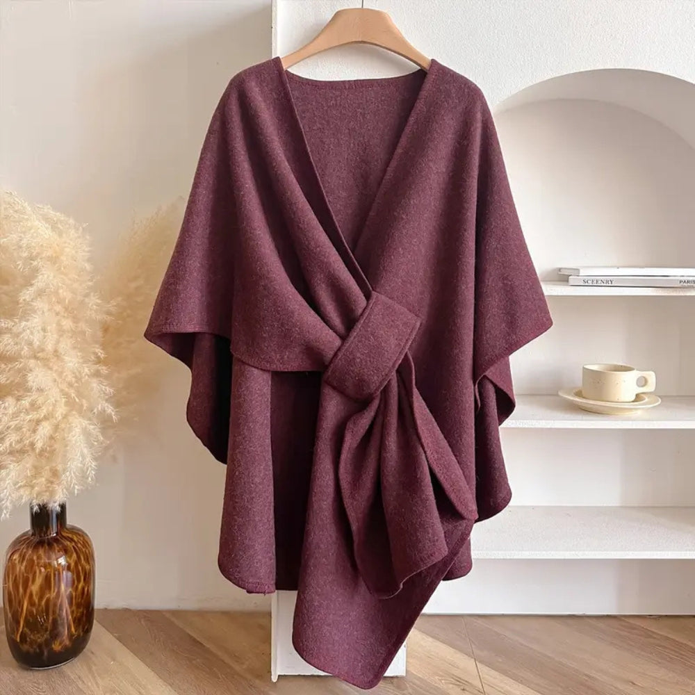Elise | Elegant Wind-Shield Shawl Collar Coat for Women