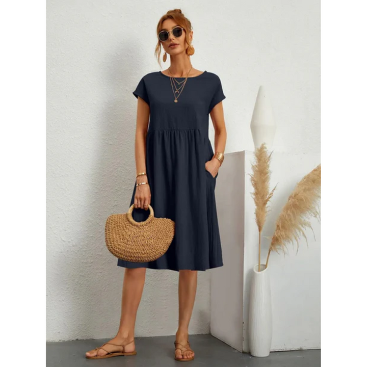Bianca | Women’s Stylish Short Sleeve Summer Midi Dress