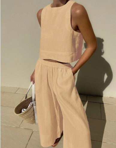 Sienna | Women’s Relaxed Fit Top and Wide-Leg Trousers Set