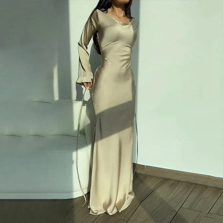 Elena | Women’s Long-Sleeve Winter Maxi Dress