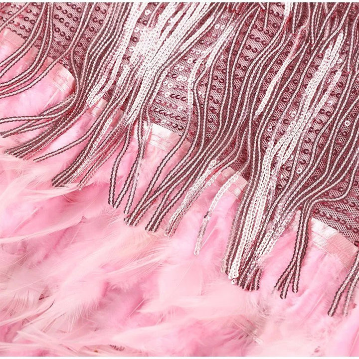 Isadora | Women’s Luxurious Feather Mini Dress