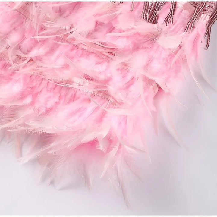 Isadora | Women’s Luxurious Feather Mini Dress