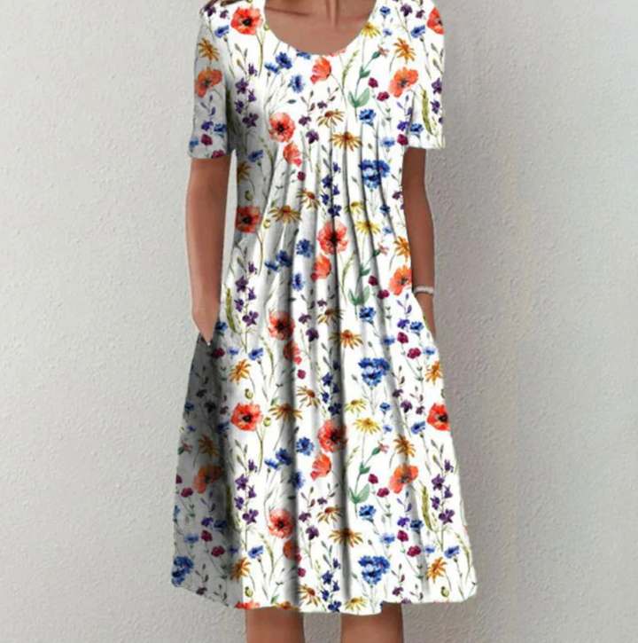 Freya | Women’s Patterned Summer Midi Dress