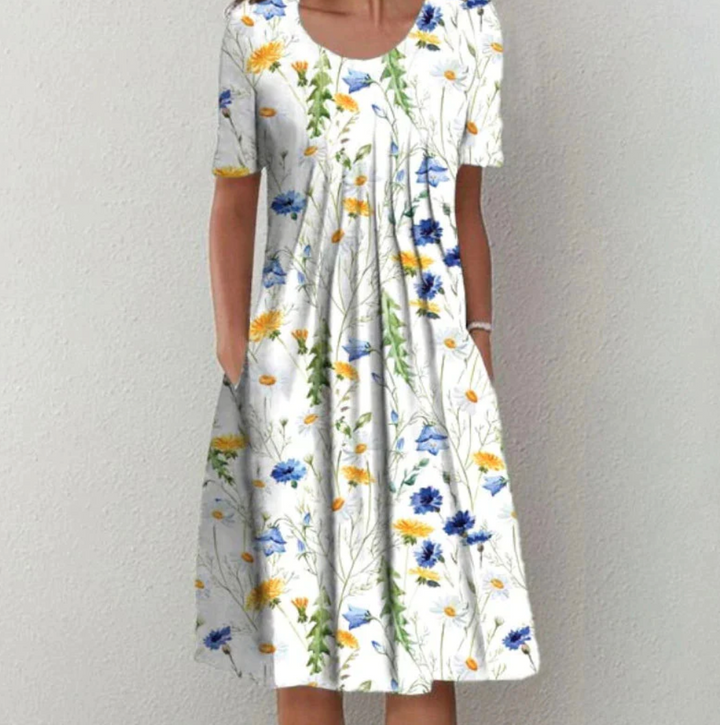 Freya | Women’s Patterned Summer Midi Dress