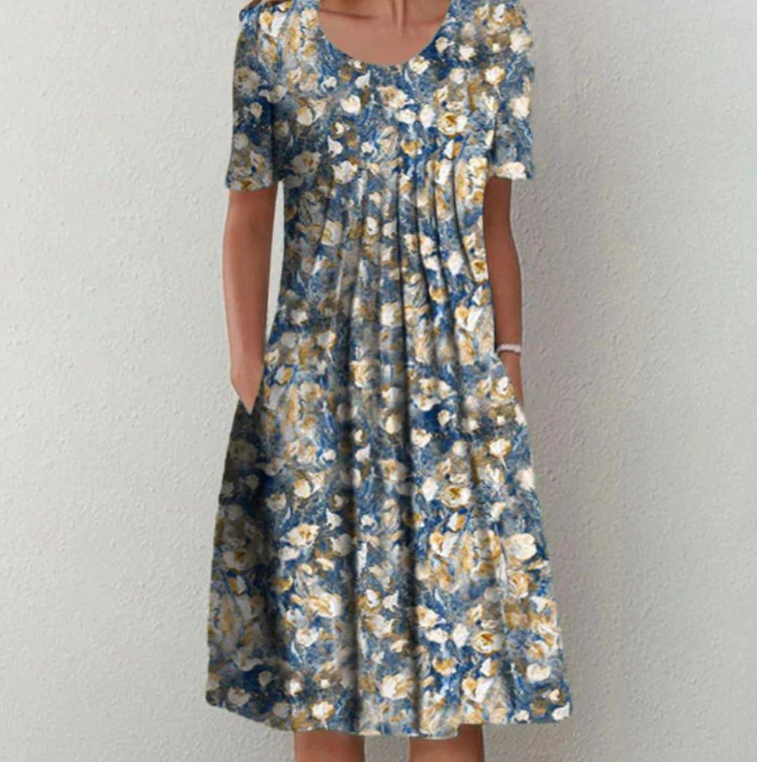 Freya | Women’s Patterned Summer Midi Dress