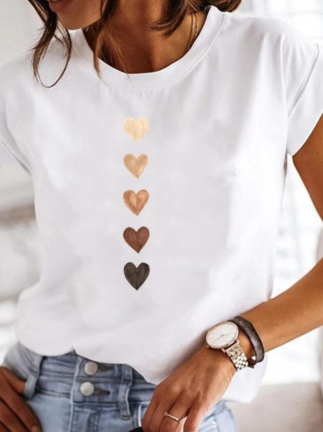 Claire | Women’s Short Sleeve White Summer T-Shirt
