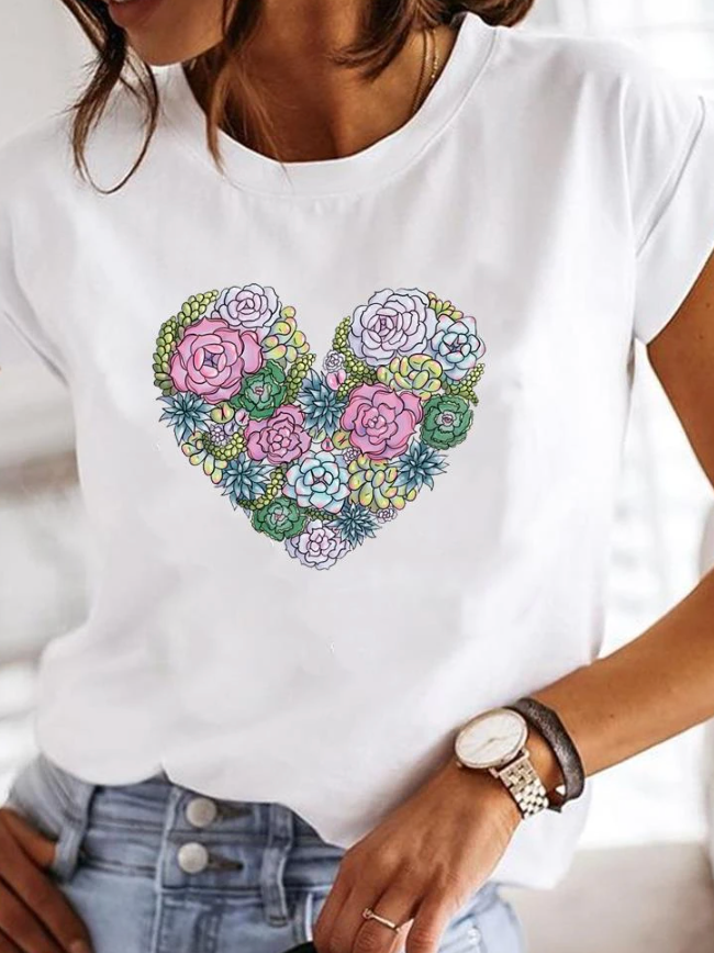 Claire | Women’s Short Sleeve White Summer T-Shirt