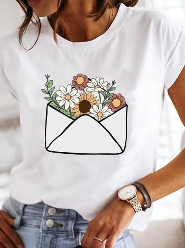 Claire | Women’s Short Sleeve White Summer T-Shirt